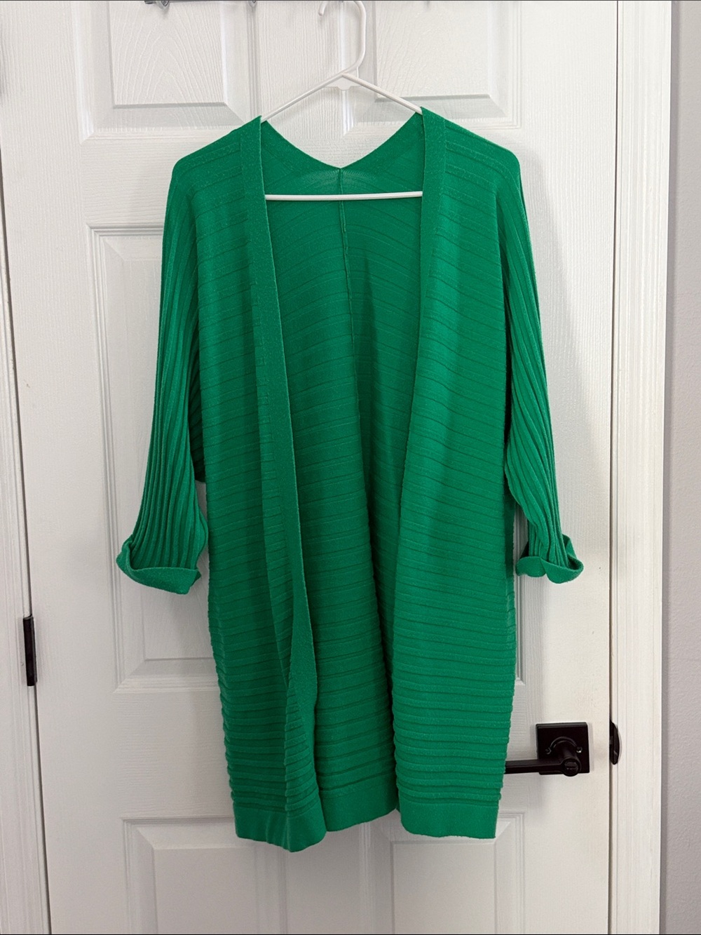 Open Front Ribbed Cardigan